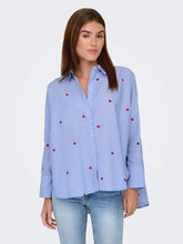 Load image into Gallery viewer, ONLY Grace Striped Shirt With Red Hearts
