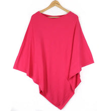 Load image into Gallery viewer, POM Raspberry Recycled Blend Poncho