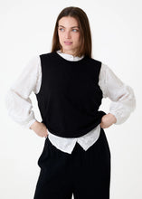 Load image into Gallery viewer, Dreams Black Lurex Cashmere Like Vest Top
