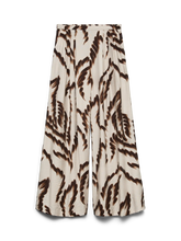 Load image into Gallery viewer, Vero Moda Wide leg Patterned Trousers - Cream/Choc