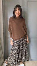 Load image into Gallery viewer, Made in Italy Asymmetric Knitted Jumper - Toffee