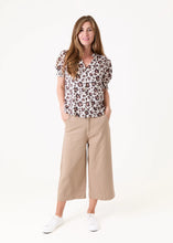 Load image into Gallery viewer, DREAMS Cotton Twill Cropped Wide Leg Jeans - Sand
