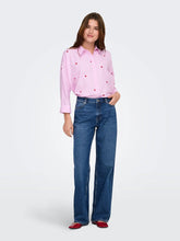 Load image into Gallery viewer, ONLY Grace Red Heart Pink Shirt