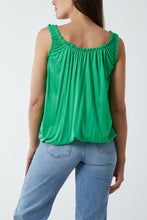 Load image into Gallery viewer, Apple Green Bubble Hem Sleeveless Top