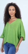 Load image into Gallery viewer, Made in Italy Fine Knit Seam Front Top - Apple