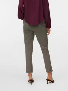 Vero Moda Kiara Tailored Stretch Trousers - Brown Melange