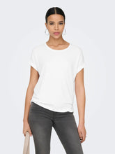 Load image into Gallery viewer, ONLY Short Sleeve Fold Up Cuff T-Shirt - Bright White