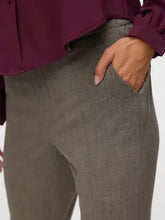 Load image into Gallery viewer, Vero Moda Kiara Tailored Stretch Trousers - Brown Melange