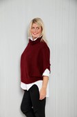 Load image into Gallery viewer, Burgundy Cowl Neck Poncho