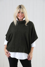 Load image into Gallery viewer, Goose Island Khaki Knitted Poncho Tunic