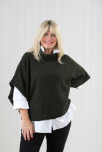 Load image into Gallery viewer, Goose Island Khaki Knitted Poncho Tunic
