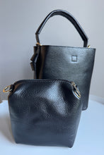 Load image into Gallery viewer, Leather Grab Handle Bag - Black
