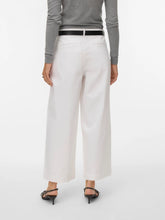 Load image into Gallery viewer, AWARE Wide Leg Organic Cotton Ankle Trousers - White