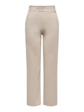 Load image into Gallery viewer, ONLY Stretch Jersey Straight Fit Tailored Trousers - Ecru