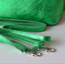 Load image into Gallery viewer, Made in Italy Small Cross Body Bag - Metallic Green
