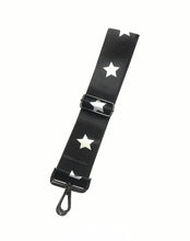 Load image into Gallery viewer, Black and Silver Stars Bag Strap