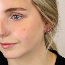 Load image into Gallery viewer, POM Small Silver Plated Star Stud Earrings