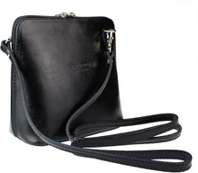 Load image into Gallery viewer, Made in Italy Small Leather Cross Body Bag - Black