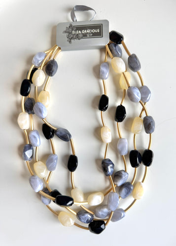 Eliza Gracious Multi Strand Bead Necklace