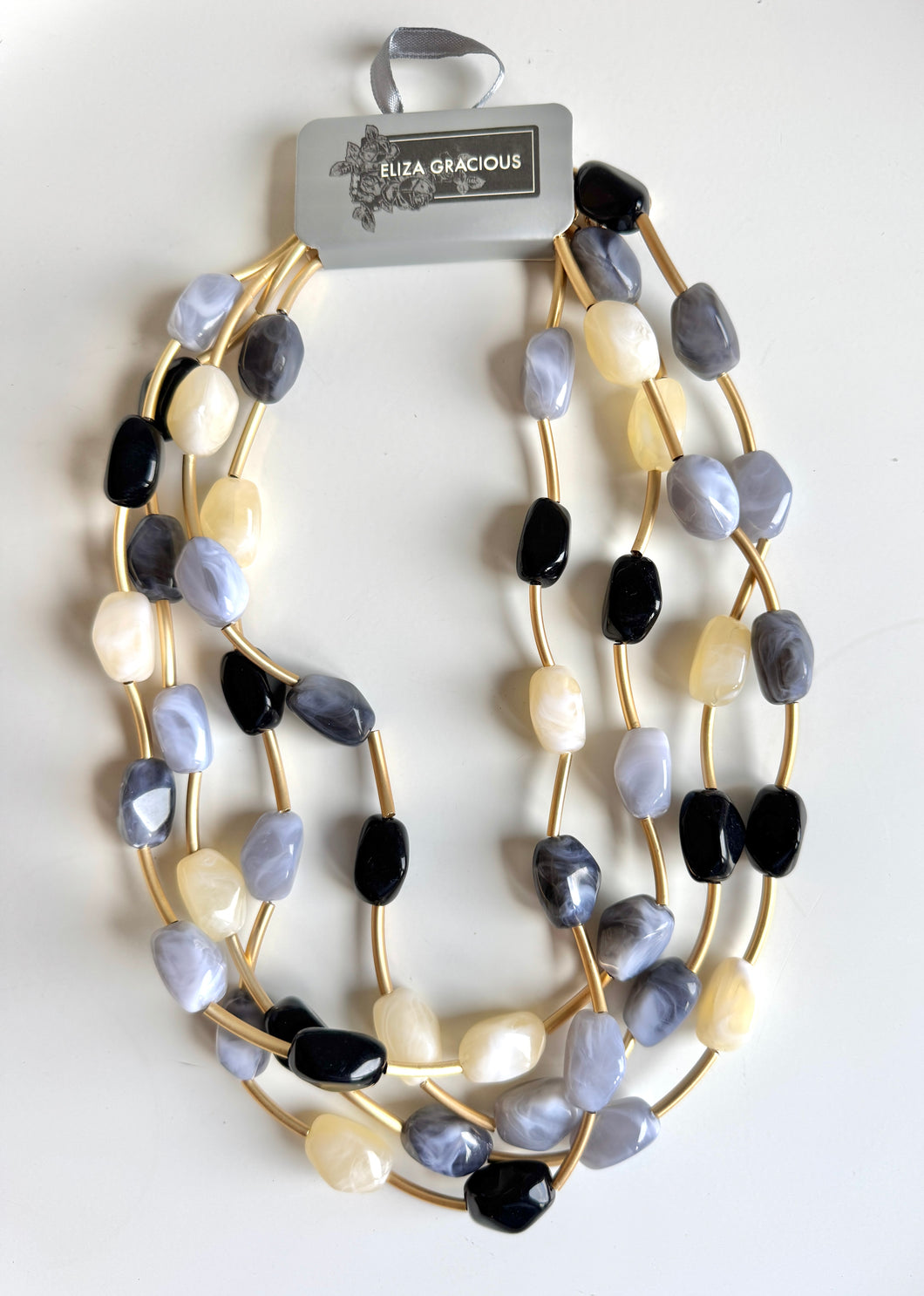 Eliza Gracious Multi Strand Bead Necklace