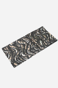 Khaki Painted Animal Stripe Scarf