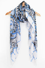 Load image into Gallery viewer, Ornate Under the Sea Shell and Fish Print Scarf