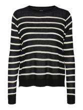 Load image into Gallery viewer, Vero Moda Nova Knitted Jumper - Black/Cream