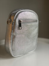 Load image into Gallery viewer, Silver Small Leather Cross Body Bag