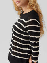 Load image into Gallery viewer, Vero Moda Nova Knitted Jumper - Black/Cream