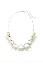 Load image into Gallery viewer, Silver Hammered Organic Shapes Necklace