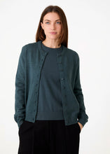 Load image into Gallery viewer, Dreams  Cashmere Like Crew Neck Crop Cardigan - Sea Blue