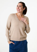 Load image into Gallery viewer, DREAMS Cashmere Like V-Neck Jumper - Stone