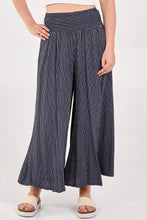 Load image into Gallery viewer, Made in Italy Pinstriped Wide Leg Trousers - Charcoal