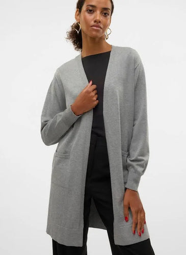 Vero Moda Longline Cardigan - Grey