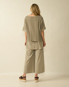 DECK Double Layered Top - Taupe