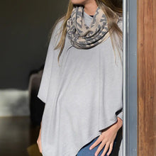 Load image into Gallery viewer, POM Pale Grey Recycled Blend Poncho