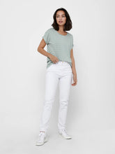 Load image into Gallery viewer, ONLY Scoop Neck Striped Tee - Pale Green