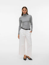 Load image into Gallery viewer, AWARE Wide Leg Organic Cotton Ankle Trousers - White