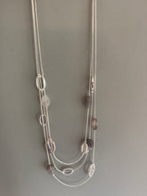 Load image into Gallery viewer, Eliza Gracious Multi Layer Necklace - Pale Grey/Silver