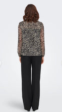Load image into Gallery viewer, ONLY Feminine Animal Print Blouse - Black