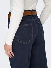 Load image into Gallery viewer, ONLY Dark Denim Wide Cropped Jeans