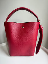 Load image into Gallery viewer, Leather Grab Handle Bag - Lipstick Red