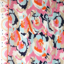Load image into Gallery viewer, POM White &amp; Coral Abstract Ikat Scarf