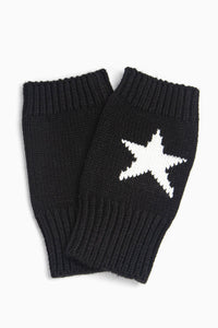 Alice Star Wrist Warmers - Black