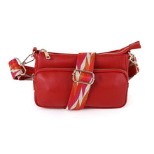 Load image into Gallery viewer, POM Red Vegan Leather Cross Body Bag