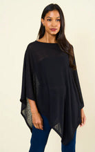 Load image into Gallery viewer, Kim Lightweight One Size Poncho - Black