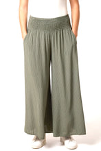 Load image into Gallery viewer, Made in Italy Pinstriped Wide Leg Trousers - Sage