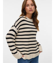 Load image into Gallery viewer, Vero Moda Striped Cotton Jumper