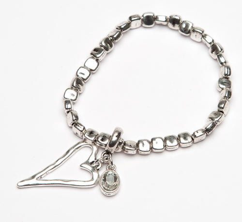 Eliza Gracious Open Heart Stretch Bracelet