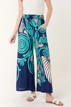 Load image into Gallery viewer, Navy Swirl Print Wide Leg Trousers